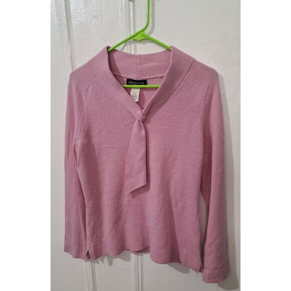Jones Ny cashmere collection womens medium sweater lightweight baby pink - Picture 3 of 7